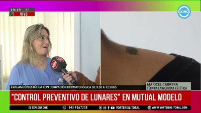 Control preventivo de lunares por el D&iacute;a Mundial del Melanoma en la Mutual Modelo